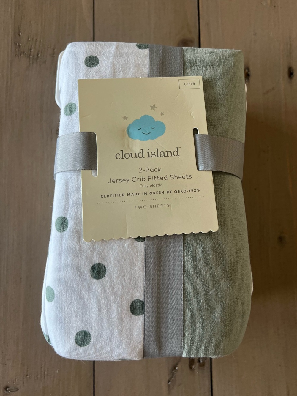 Cloud Island Fitted Jersey Crib Sheets 2 pack